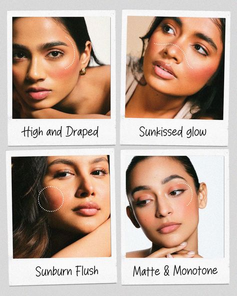 Placed high and draped to create an illusion of lifted cheeks or swept across the nose and cheeks to add a youthful glow—let’s settle this once and for all: What’s the blush placement ☺️ that reigns supreme? Discuss 👇🏼 #editorialsonnour #creamblush #powderblush Blush On Nose And Cheeks, Blush On Nose, Draped Blush, Blush Placement, Blush On, The Nose, Cream Blush, Makeup Routine, Beauty Tips