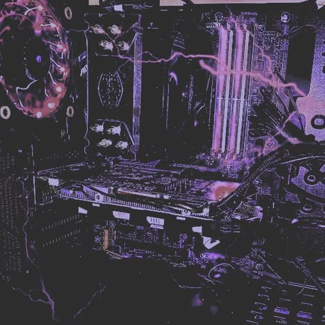 Black Technology Aesthetic, Gundham Aesthetic, Tech Purple Aesthetic, Artificer Aesthetic Purple, Technology Aesthetic Purple, Mad Scientist Aesthetic Purple, Purple Technology Aesthetic, Purple Science Aesthetic, Purple Tech Aesthetic