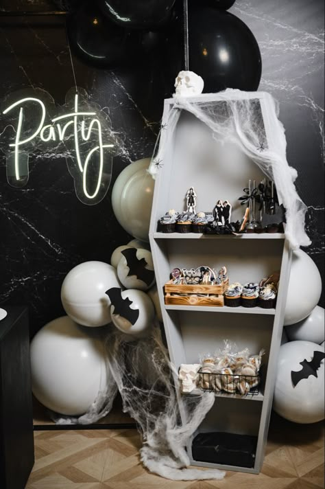 Wednesday Addams Party Ideas, Wednesday Addams Birthday Party, Addams Family Theme Party, Wednesday Addams Party, Wednesday Addams Birthday, Party Rental Ideas, Addams Family Theme, Fall Baby Shower Themes, 30th Birthday Themes