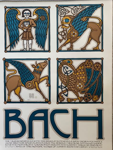 Bach from the collection of Blackfriars Gallery and Library | Artwork Archive Book Of Kells, Communication Art, Ancient Knowledge, Aesthetic Painting, Museum Of Fine Arts, Painting Illustration, Museum Of Modern Art, Retro Poster, Letterpress