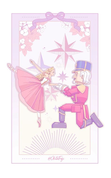 Nutcracker Aesthetic Wallpaper, Barbie Drawings, The Princess And The Pauper, Barbie Nutcracker, Barbie Tattoo, Illustrator Artwork, Barbie Drawing, Princess And The Pauper, Barbie Cartoon