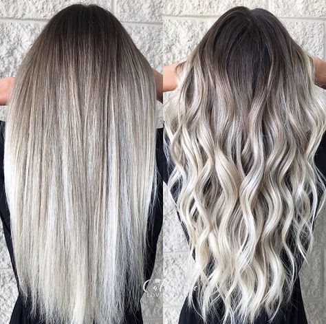 S Curls, Balyage Long Hair, Ash Blonde Hair Balayage, Hair Color Swatches, Baylage Hair, Balayage Straight Hair, Ice Blonde Hair, Perfect Blonde Hair, Blonde Hair Transformations