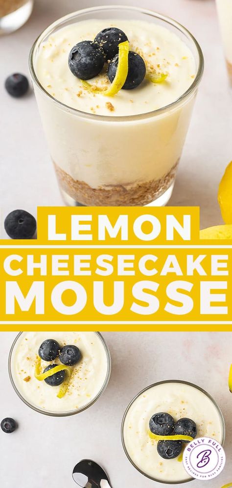 Weight Watchers Lemon Mousse, Lemon Cheesecake Mousse No Bake, Lemon Cheesecake Mouse, Lemon Mousse Recipe Desserts, Lemon Moose Desserts, Easy Lemon Desert, Ww Lemon Cheesecake Mousse, Weight Watchers Lemon Cheesecake Mousse, Lemon Marscapone Mousse