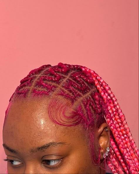 Cute Braided Hairstyles, Braids Hairstyles Pictures, Dyed Natural Hair, Protective Hairstyles Braids, Fulani Braids, Braids For Black Hair, Aesthetic Hair, Protective Hairstyles, Braid Styles