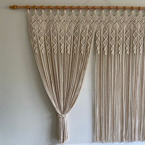 Arch Closet, Closet Room Divider, Make Macrame Wall Hanging, Macrame Living Room, Macrame Window Curtain, Wedding Backdrop Arch, Macrame Room Divider, Curtain Living Room, Backdrop Arch