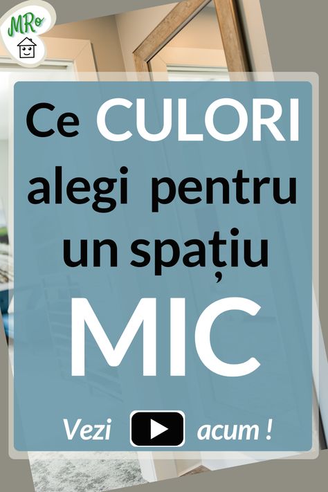 LUMINA NATURALA (cat de multa este si din ce directie intra, S-N-E-V) este factorul principal care conteaza atunci cand stabilesti schema de CULORI intr-un SPATIU MIC. Si la fel de important este ce ATMOSFERA iti doresti sa creezi acolo. Teoria des vehiculata in Romania cum ca un spatiu mic trebuie facut doar alb sau culori deschise este un MIT de DESIGN INTERIOR care nu te ajuta. Hai sa intelegi cum si de ce, ca sa nu consumi aiurea bani, timp si nervi ! Love Communication, Design Interior Baie, Salon Interior Design, Personal History, Home Office Design, Design Case, Interior Art, Interior Design Tips, Wall Paint