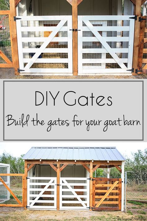 Goat Barn Doors, Goat Tractor Diy, Goat Stalls Diy, Goat Pen Gate, Small Farm Animals To Raise, Easy Diy Goat Pen, How To Build A Goat Pen, Diy Goat Enclosure, Goat Incloser