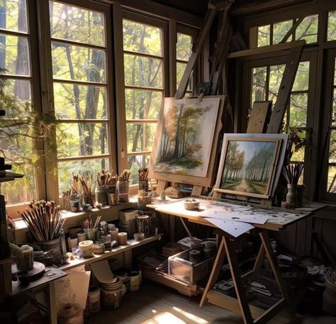 Home Art Studios, Art Spaces, Art Studio Room, Art Studio At Home, Casa Vintage, Dream Studio, Studio Room, Dream Room Inspiration, Studio Space