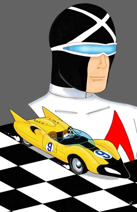 Speed Racer Cartoon, Speed Racer Car, Racer Car, Comic Book Guy, Old School Cartoons, Japanese Superheroes, Cartoon Crazy, School Cartoon, Car Racer