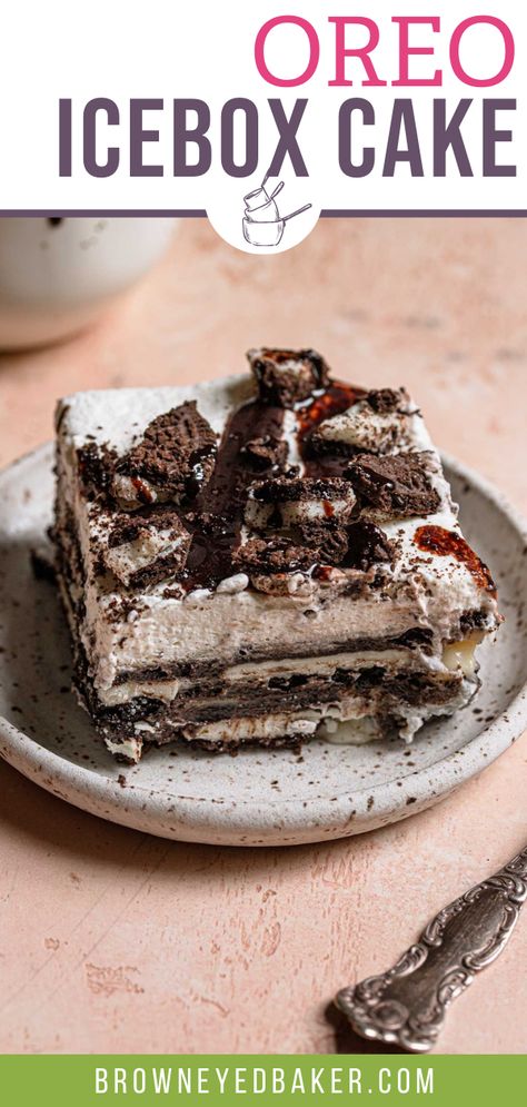 No Bake Oreo Icebox Cake, Ice Box Cake Recipes, Oreo Ice Box Cake, Ice Box Cakes, Chocolate Icebox Cake, Oreo Icebox Cake, Summertime Desserts, Icebox Cakes, Ice Box Cake