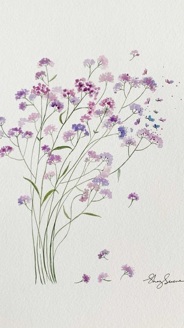 Shaz Serene®🌈 on Instagram: ": Purpletop vervain 💜" Purpletop Vervain, Shaz Serene, Growth And Decay, Watercolour Painting, Watercolor Paper, Watercolor Flowers, Paper Size, Wallpaper Backgrounds, Original Artwork