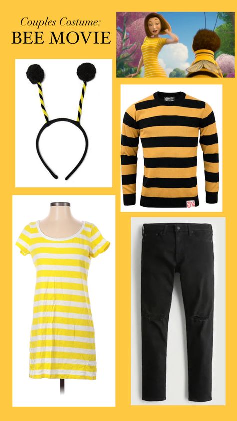 Movie Couples Costumes, Movie Character Ideas, Bee Movie, Couples Costume, Movie Couples, Movie Fashion, Movie Costumes, Couples Costumes, Movie Characters