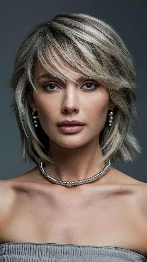 32 Trendy Medium-Length Haircuts for 2025: Stylish Cuts for All Hair Types and Face Shapes Layered Thick Hair, Haircuts To Try, Honey Balayage, Curly Lob, Long Layered Cuts, Curl Defining Cream, Chic Hairstyles, Tone Hair, Round Faces