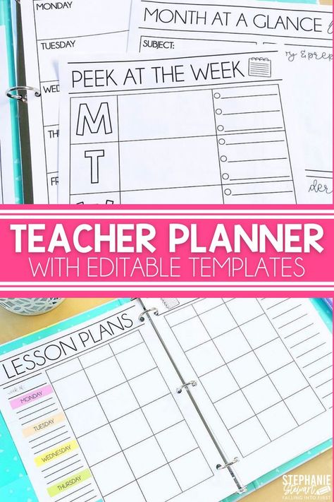 Free Teacher Lesson Planner, Teacher Weekly Checklist, Teacher Planning Template, Free Printable Teacher Planner Templates, Free Teacher Planner Template, Editable Planner Templates Free, Free Lesson Plan Template Editable, Teacher Planner Printables Free, Teacher Organization Ideas Elementary