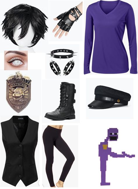 For anyone who wants to cosplay as William Afton/purple guy. But not for anyone who doesn’t like to spend money. (It’s $164.88) Purple Guy Cosplay, William Afton Cosplay, William Afton Purple Guy, Fnaf Purple Guy, Purple Guy Fnaf, Fnaf Costumes, Cosplay Fnaf, Fnaf Costume, Cosplay Idea