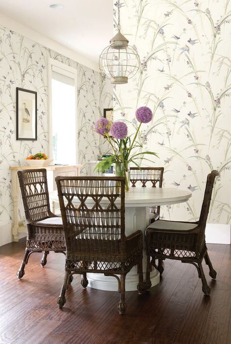 Wallpaper Inspiration for Your Home - Town & Country Living Joanna Gaines Favorite Paint Colors, Joanna Gaines Paint Colors, Magnolia Homes Paint, Brewster Wallpaper, Favorite Paint Colors, Bold Wallpaper, Damask Wallpaper, Botanical Wallpaper, Grasscloth Wallpaper