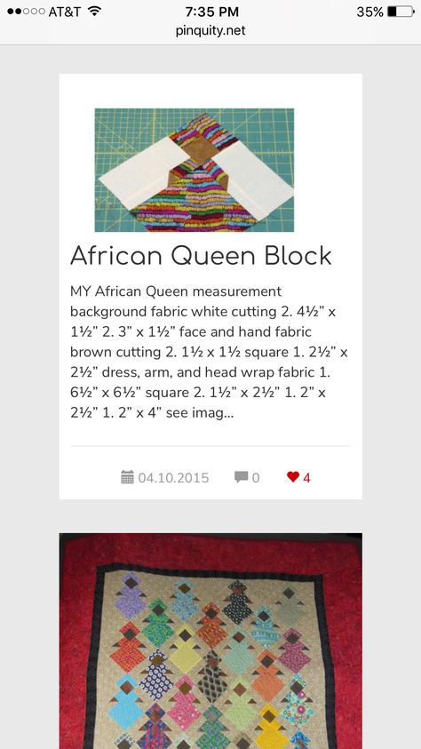 African Queen Quilt Block Pattern, African Quilts Ideas, American Quilts Patterns, African American Quilts, Quilt Blocks Easy, African Quilts, Heart Quilt Pattern, Quilts Patterns, Quilt Square Patterns