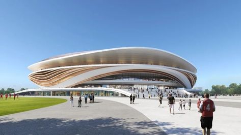 Stadium Architecture, Sports Centre, Yellow River, Stadium Design, Sports Center, Club World Cup, Sports Arena, Football Stadium, Sports Complex