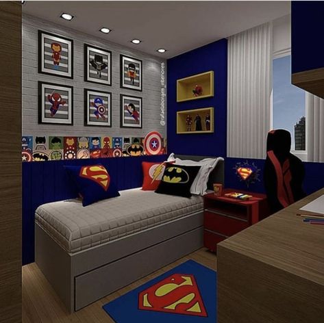 Paint Room Ideas, Superhero Playroom, Marvel Bedroom, Marvel Room, Boys Bedroom Makeover, Superhero Room, Classy Bedroom, Boy Bedroom Design, Toddler Boys Room