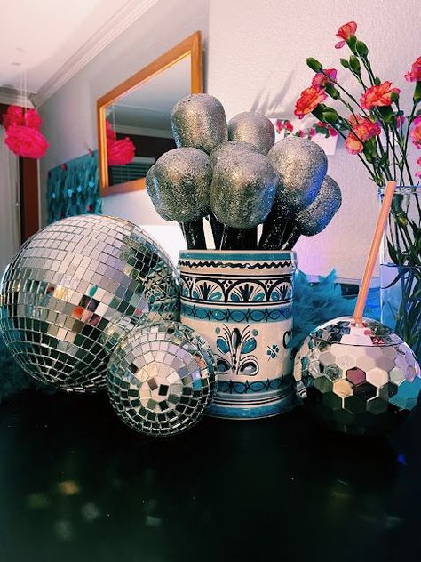 18th Bday Party Decor Ideas, Hen Party Mamma Mia, Bachelorette Party Ideas Mama Mia, Mama Mia Bachelorette Party Cookies, Mamma Mia Disco Aesthetic, Sweet Sixteen Dance Party Ideas, Mamma Mia Food Table, Disco Mama Mia Party, Mama Mia Bach Party