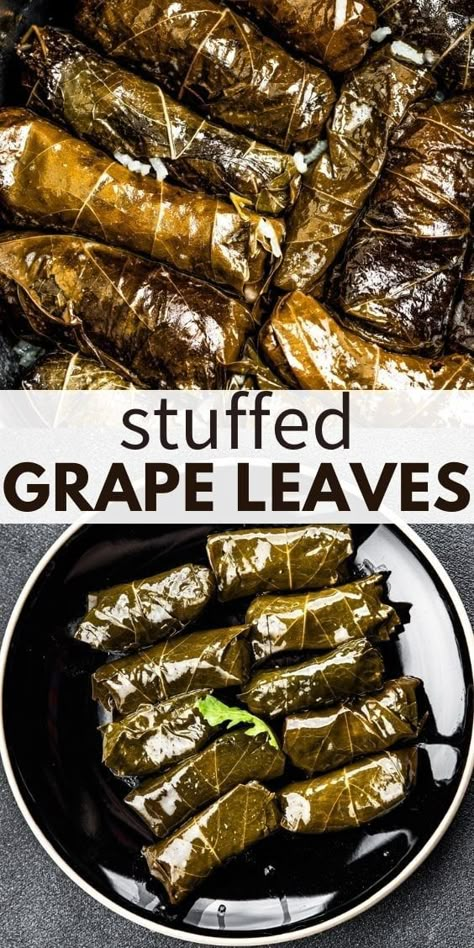 Stuffed Grape Leaves Recipe, Dolmades Recipe, Grape Leaves Recipe, Meze Platter, Lamb Pasta, Stuffed Grape Leaves, Greek Foods, Potato Pasta, Vegan Rice