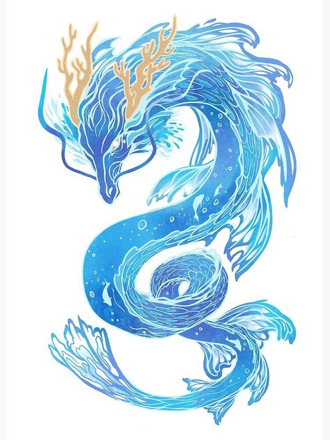 Sea Dragon Art, Dragon Poster, Girl Film, Mythical Creatures Fantasy, Pop Illustration, Dragon Artwork Fantasy, Film Anime, Cool Dragons, Water Dragon