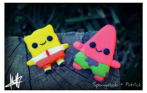 Five Nights At Freddy's by MaCherz on DeviantArt Spongebob Clay Ideas, Spongebob Polymer Clay, Spongebob Clay Art, Clay Spongebob, Spongebob Clay, Clay Patrick, Art Spongebob, Spongebob Best Friend, Pineapple Under The Sea