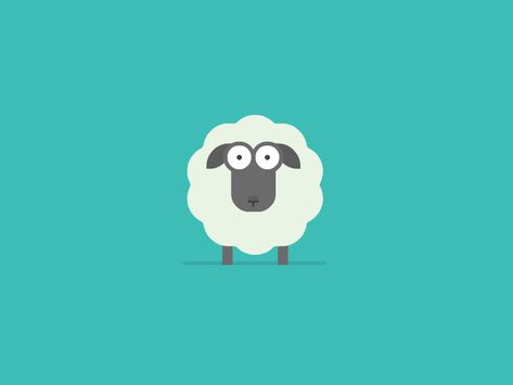 Simple Gifs Motion Graphics, Icon Animation Motion Graphics, Sheep Animation, Motion Graphic Character, Sheep Graphic, Rotoscope Animation, Illustration Motion Graphics, Motion Graphics Logo, Tsukiuta The Animation