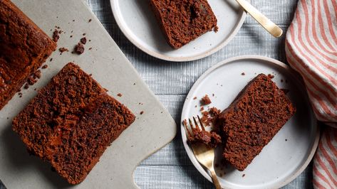 This cozy spiced loaf cake gets a triple dose of ginger – ground, fresh and crystallized – and the totally delicious addition of chocolate A pour of molasses and an assortment of other warm spices help round out the flavors, and buttermilk makes it extra moist Serve slightly warm slices of this gingerbread with a bit of vanilla ice cream for a simple and satisfying dessert Chocolate Gingerbread Cake Recipe, Little Caesars Crazy Bread Recipe, Little Caesars Crazy Bread, Crazy Bread Recipe, Gingerbread Loaf Recipe, Carrot Loaf, Crazy Bread, Nyt Recipes, Italian Bread Recipes