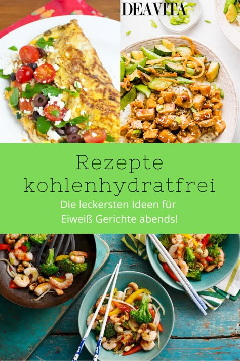 Die Low Carb Diät ist in den letzten Jahren besonders beliebt geworden. Allerdings glauben viele Leute, dass Sie bei dieser Ernährungsform nur noch Salate und Fleisch essen müssen. Ganz im Gegenteil - die Rezepte kohlenhydratfrei sind vielseitiger als Sie denken! In diesem Artikel haben wir für Sie viele leckere Ideen für Eiweißmahlzeiten ohne Kohlenhydrate und für kohlenhydratarme Rezepte ohne Fleisch zusammengestellt! #rezepte #kohlenhydratfrei #eiweiß #gerichte #abends #lowcarb #abendessen Los Carb, Calorie Restriction Diet, 1200 Calorie Diet Plan, Salty Food, Salty Foods, 1200 Calories, Kitchen Projects, Diet Plan, Low Carb