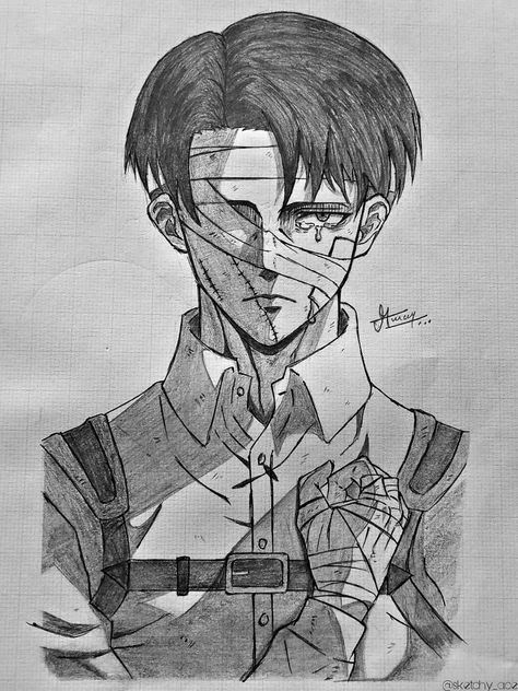 Levi Ackerman Sketch, Digital Art References, Drawings With Charcoal, Creative Digital Art, Bleach Drawing, Anime Drawing Sketches, Aot Anime, Animal Illustration Art, Best Anime Drawings