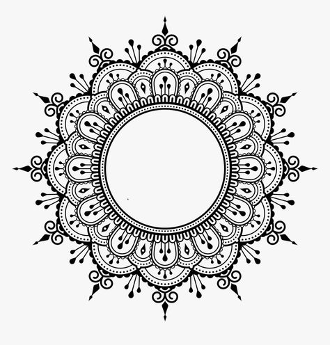 Henna Mandala, Round Mandala, Design Mandala, Mandalas Painting, Arte Van Gogh, Mandala Vector, Mandalas Drawing, Mandala Tattoo Design, Mandalas Design