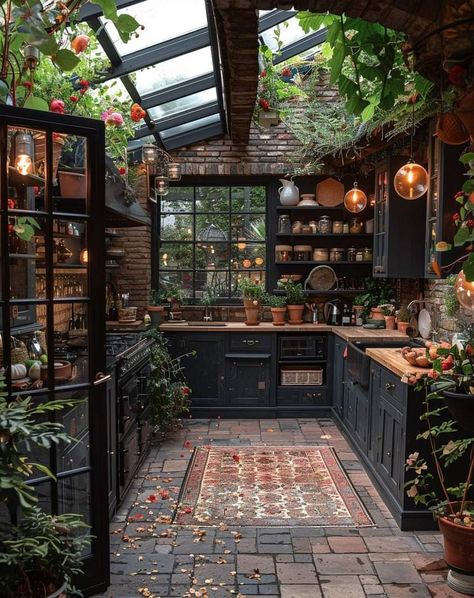 Greenhouse Kitchen, House Flippers, Cozy Places, Greenhouse Interiors, Wainscoting Panels, Dream Life House, Backyard Greenhouse, Dry Fruits, Backyard Living