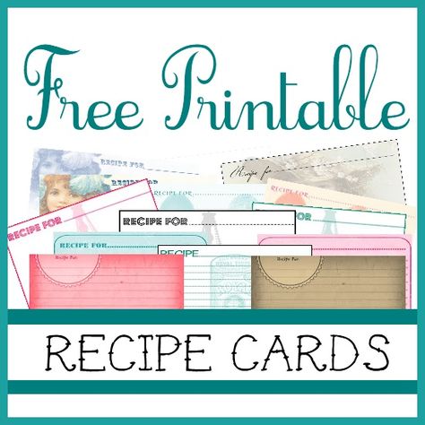 Recipe Cards Printable Free, Recipe Cards Template, Recipe Scrapbook, Printable Recipe, Recipe Binder, Printable Recipe Cards, Recipe Organization, Printable Labels, Food Printables