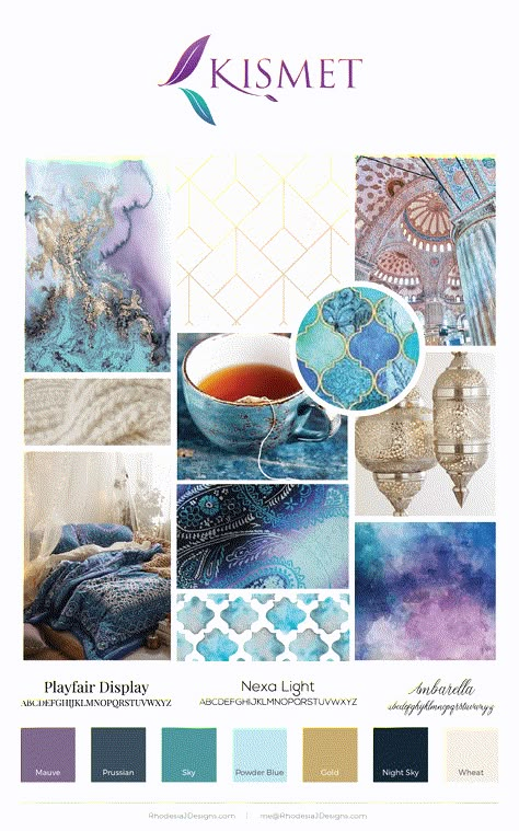 Kismet Spiritual Life Coaching | Rhodesia J Designs Spiritual Mood Board, Spiritual Color Palette, Modern Branding Color Palette, Branding Mood Board Inspiration, Spiritual Design, Brand Boards, Business Branding Inspiration, Color Schemes Colour Palettes, Branding Mood Board