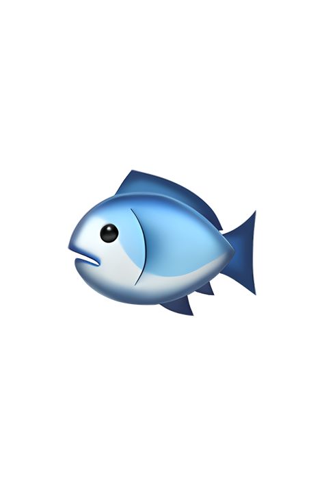 The emoji 🐟 depicts a fish facing left. It has a sleek, streamlined body with a pointed head and a tail fin. The fish has two dorsal fins, one near the head and one near the tail, and a single ventral fin on its underside. Its scales are depicted in shades of blue and green, with a white underbelly. The fish has a small black eye and a slightly open mouth. Overall, the emoji conveys a sense of movement and agility, as well as the beauty and diversity of aquatic life. Blue Emojis Aesthetic, Emoji Japanese, Fish Emoji, Emoji Blue, Fish Eye Pfp, Eye Pfp, Png Emoji, Apple Emojis, Iphone Emoji