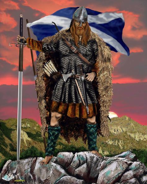 Scottish Viking. Ya, they did exist.... Highlands Warrior, Scottish Warrior, Warriors Illustration, Kunst Tattoos, William Wallace, Celtic Warriors, Irish Boys, Men In Kilts, Warrior Spirit