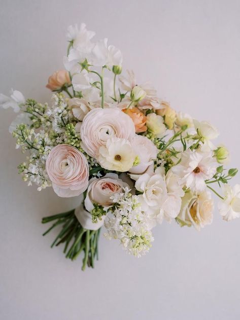 Small Floral Arch Wedding, Wedding Bouquets Soft Pink, Peach And White Wedding Bouquet, Blush Romantic Wedding, Ranunculus Bride Bouquet, Blush Wildflower Wedding, Soft Color Wedding Bouquet, Cream And Blush Wedding Flowers, Soft Romantic Wedding Flowers