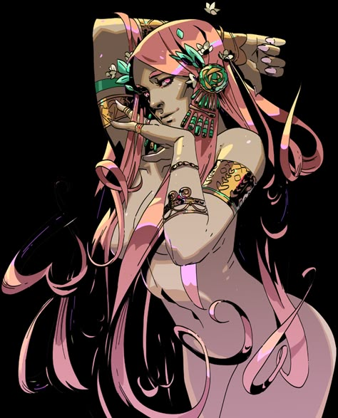 Official Hades game art by Jen Zee (Supergiant Games) Aphrodite Hades, Aphrodite Art, Mythology Art, Goddess Of Love, Greek Gods, Aphrodite, Greek Mythology, Pink Hair, Game Art