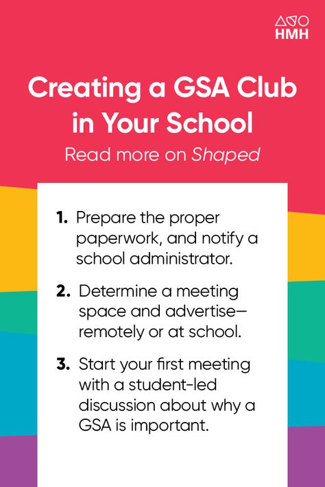 Especially in these times of isolation, #GSA clubs offer a place of refuge and belonging for students—even if meeting remotely. Gsa Club Ideas, Gsa Ideas, Academic Poster, Social Emotional Health, Student Crafts, School Climate, Teacher Inspiration, School Administration, School Community