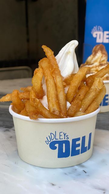 Sharm Sil on Instagram: "The walk up soft serve window at @dudleysnyc is open now at 85 Orchard St on the LES! Try out their creative toppings like truffle fries, potato chips & Aussie candies! #hosted #nyc #newyorkcity #softserve #icecream #nycicecream #nycsoftserve #thingstodonyc #nycfoodie #nycfood #trufflefries #dudleys #les #nycinfluencer #nycvisit #discovernyc" Soft Serve Ice Cream Ideas, Soft Serve Ice Cream Aesthetic, Fries Store, Fries And Ice Cream, Fries Ice Cream, Nyc Ice Cream, Aesthetic Sketches, Burger Ideas, Street Food Design