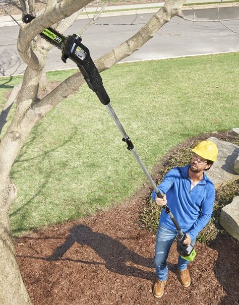 The Best Cordless Pole Saw Pole Saw, Hammacher Schlemmer, Telescopic Pole, Harbor Freight, Lower Case Letters, Outdoor Power Equipment, This Year, Gadgets, Technology