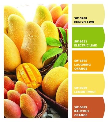 Mango Color Palette, Bridal Palette, Seeds Color Palette, Mango Color, Seeds Color, Summer Palette, Color Scale, Color Chip, Design Seeds