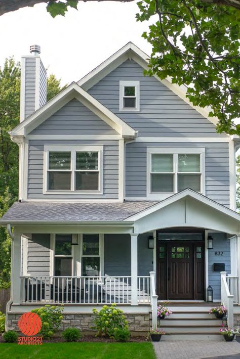 Small Second Story Addition, Ranch With Added Second Story, Second Story Addition To Ranch Style Home, 1950s House Exterior, Ranch Style Home Additions Second Story, Craftsman Second Story Addition, Two Story Bungalow, Bungalow Addition, Chicago Bungalow