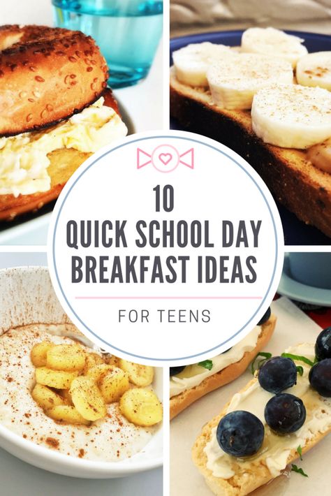 As a mama I find getting teenagers to eat breakfast on a school day morning HARD WORK. Breakfast Ideas For Teens, School Day Breakfast, Vegetarian Breakfasts, Teen Tips, Quick Breakfast Ideas, Kids Foods, Breakfast Recipes Kids, Grill Sandwich, Summer Kid