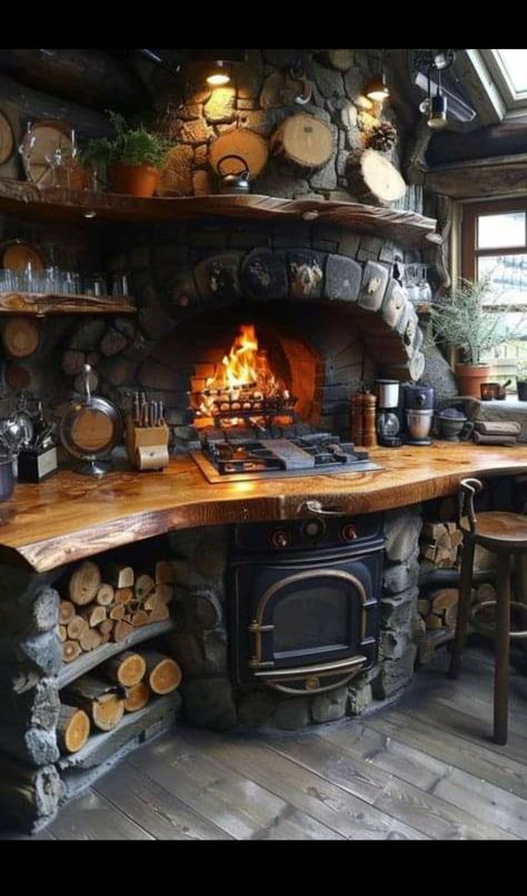 Elmira Stove Works, Witchy Cabin, Kitchen Ideas Apartment, Apartment Kitchen Ideas, Witchy Kitchen, Kitchen Ideas Farmhouse, Farmhouse Kitchen Cabinets, Cabin Kitchens, Rustic Home Design