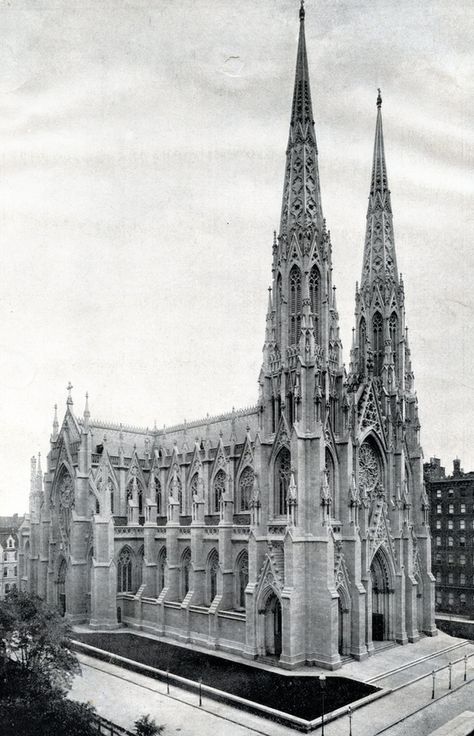 Saint Patrick Cathedral New York, St Patricks Cathedral Nyc, Neo Gothic Architecture, St Patric, St Patrick's Cathedral, Beautiful Churches, Gothic Cathedrals, Gothic Church, Cathedral Church