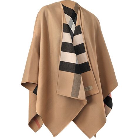 Burberry Charlotte cape ($950) ❤ liked on Polyvore featuring outerwear, printed, burberry cape, burberry and cape coat Burberry Cape, Trendy Office, Wool Poncho, Wool Cape, Capes For Women, Cape Coat, Handkerchief Hem, Poncho Cape, Designer Accessories