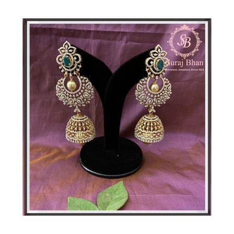 Diamond Jumkas, Diamond Buttalu, Diamond Hangings, Diamond Jhumkas, Wedding Jewelry Sets Bridal Jewellery, Gold Earrings Models, Diamond Wedding Jewelry, Chandbali Earrings, Bangles Design