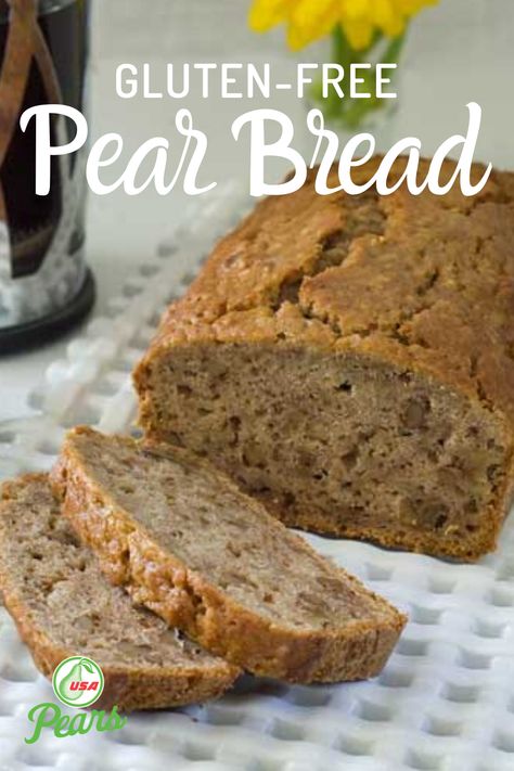 Healthy Bread Recipe, Pear Recipe, Gluten Free Quick Bread, Pear Dessert Recipes, Pear Muffins, Pear Bread, Bread To Make, Sugar Free Fruits, Pear Dessert